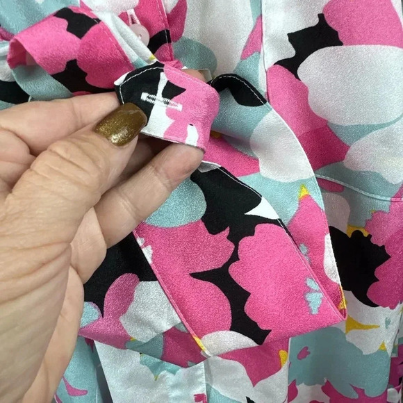 Calvin Klein colorful multi print top with long sleeves size XL - Picture 9 of 12